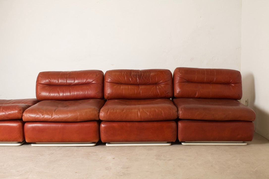 Canapé vintage modulable Kiitos design Ammannati & Vitelli Rossi , 1970