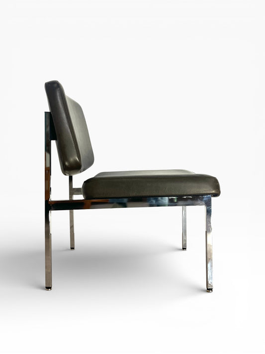 Chauffeuse vintage chrome années 70