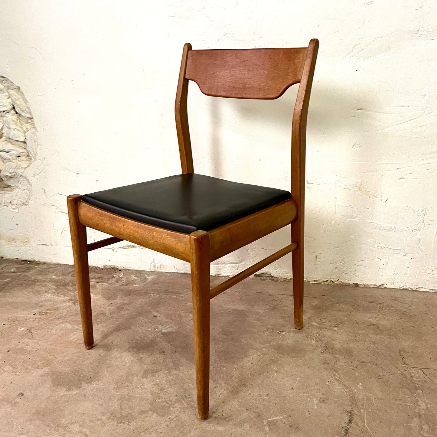 Ensemble de 5 chaises scandinaves en teck, années 1960