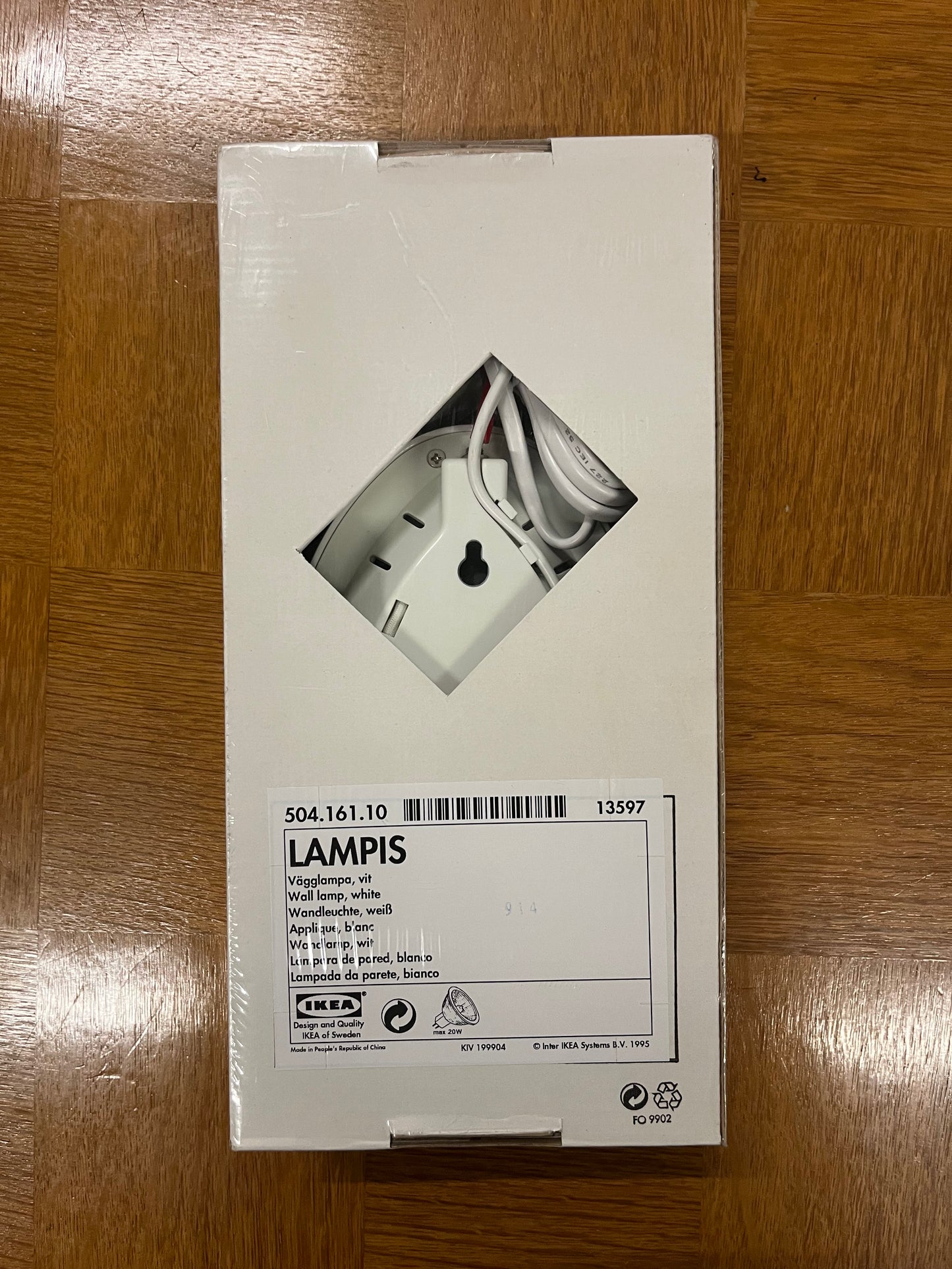 Applique Vintage Ikea Lampis, Design Lionel T.Dean, 1990s