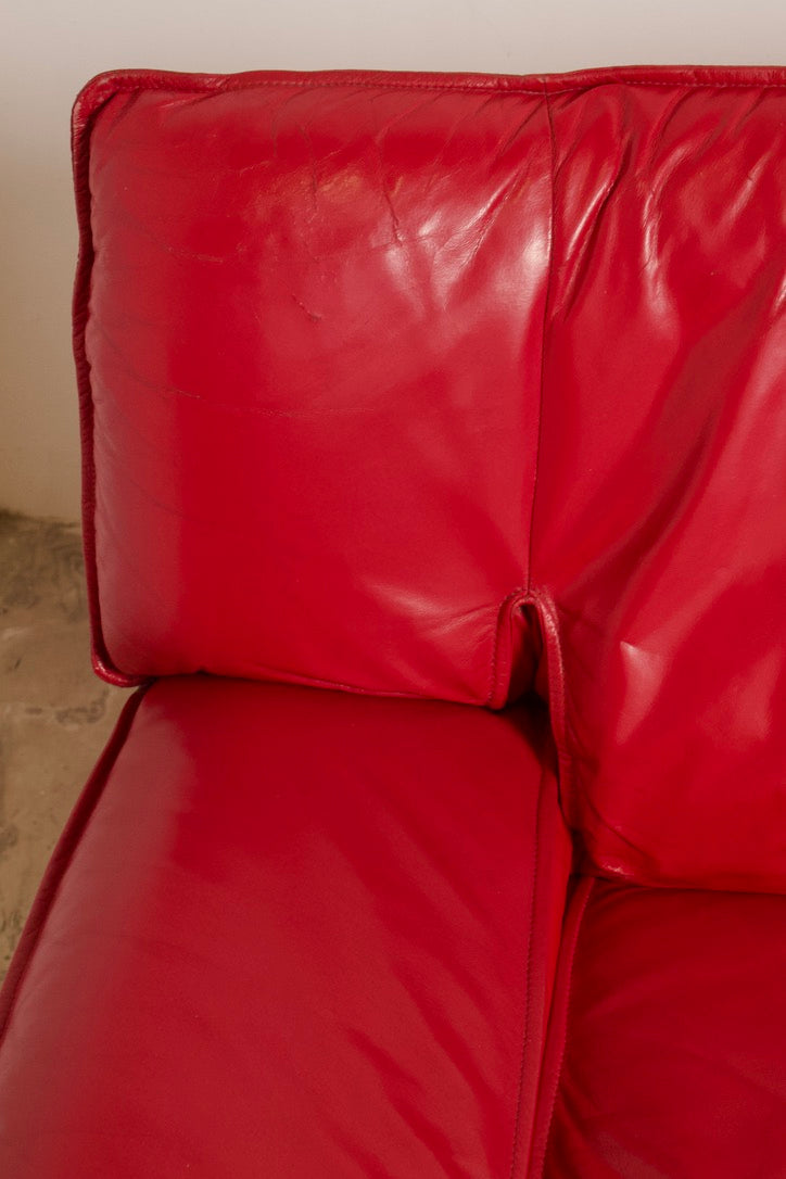 Fauteuil vintage cuir "Ambassador", Nicoletti Salotti, Italie, 1980