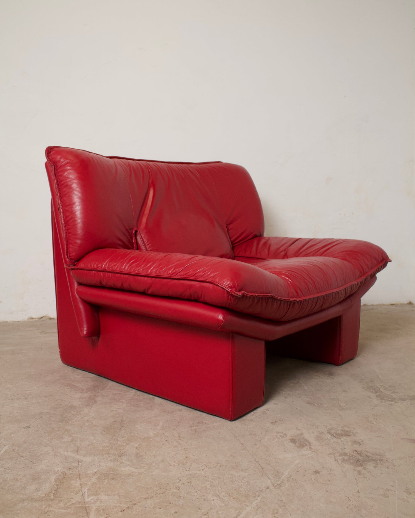 Fauteuil vintage cuir "Ambassador", Nicoletti Salotti, Italie, 1980
