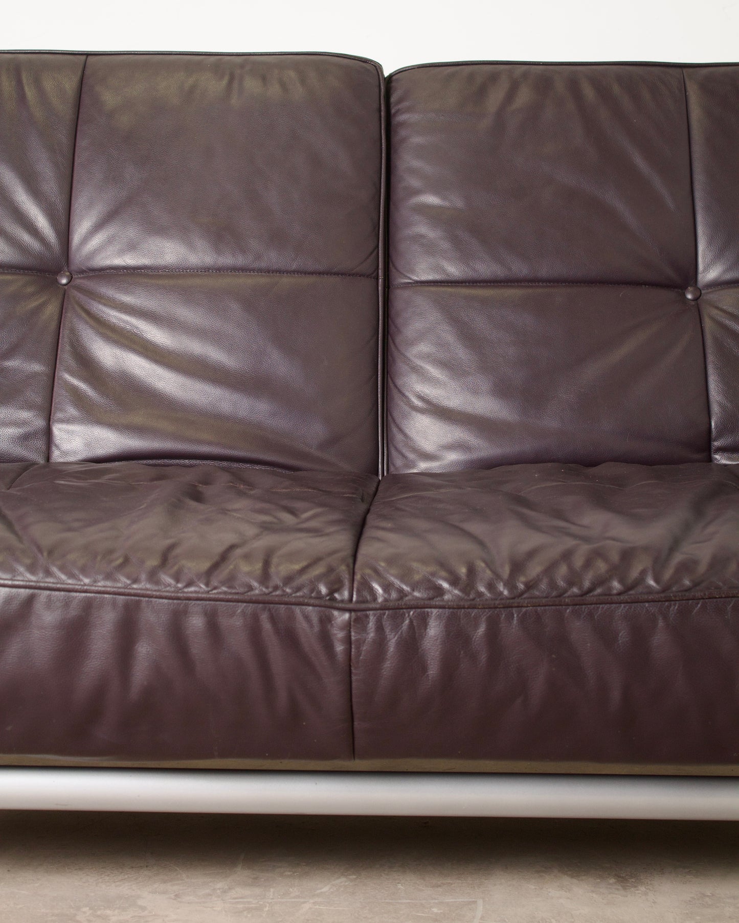 Canapé vintage cuir Smala pour Cinna, designer Pascal Mourgue, 2000
