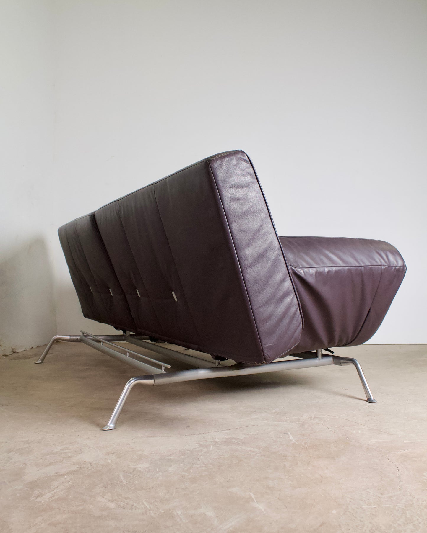 Canapé vintage cuir Smala pour Cinna, designer Pascal Mourgue, 2000