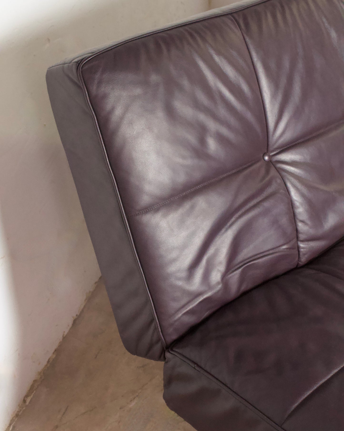 Canapé vintage cuir Smala pour Cinna, designer Pascal Mourgue, 2000