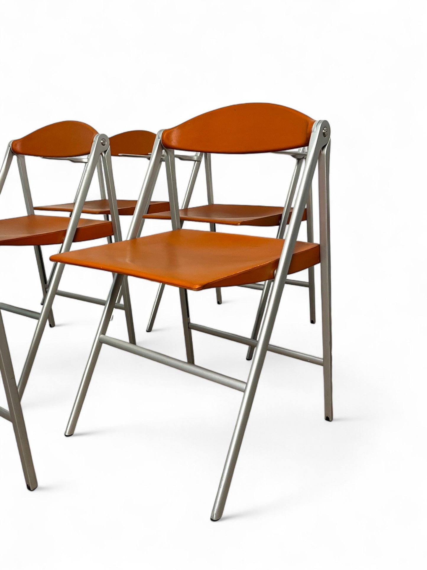 Lot de six chaises pliantes Donald, Studio Cerri & Associati, Poltrona Frau