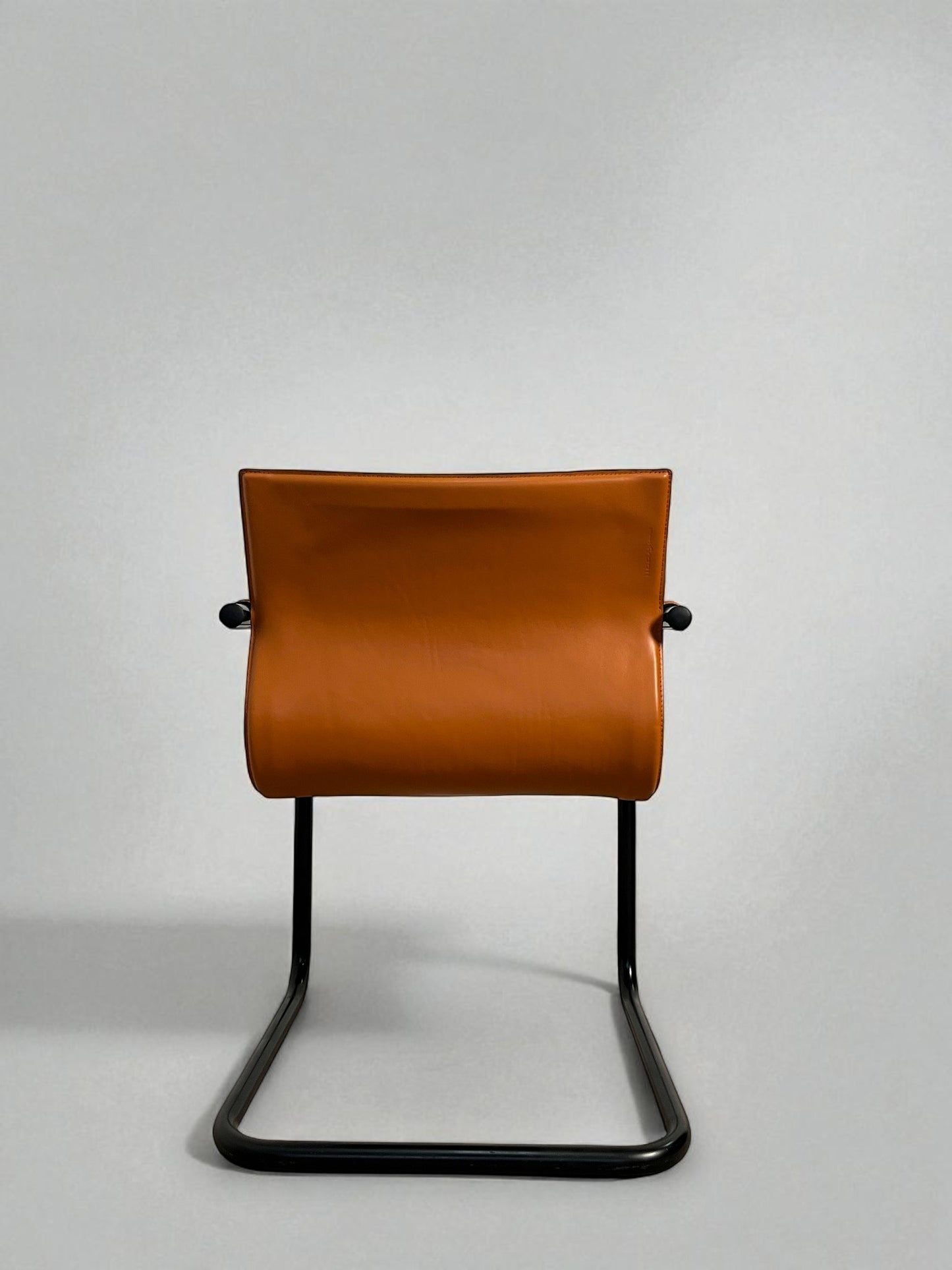 Set de 6 fauteuils cantilever en cuir par Matteo Grassi, modèle MG15, années 1970