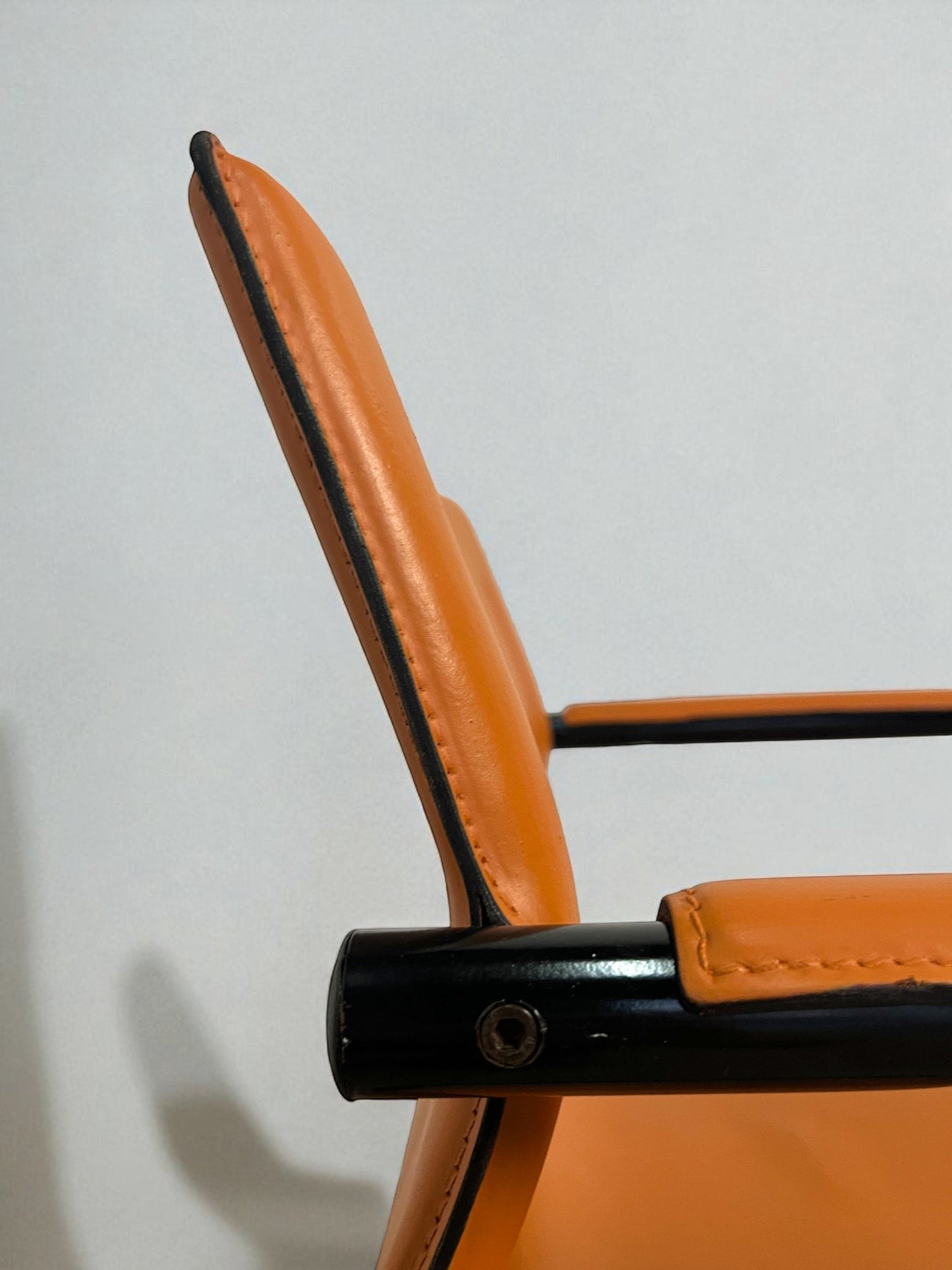 Set de 6 fauteuils cantilever en cuir par Matteo Grassi, modèle MG15, années 1970