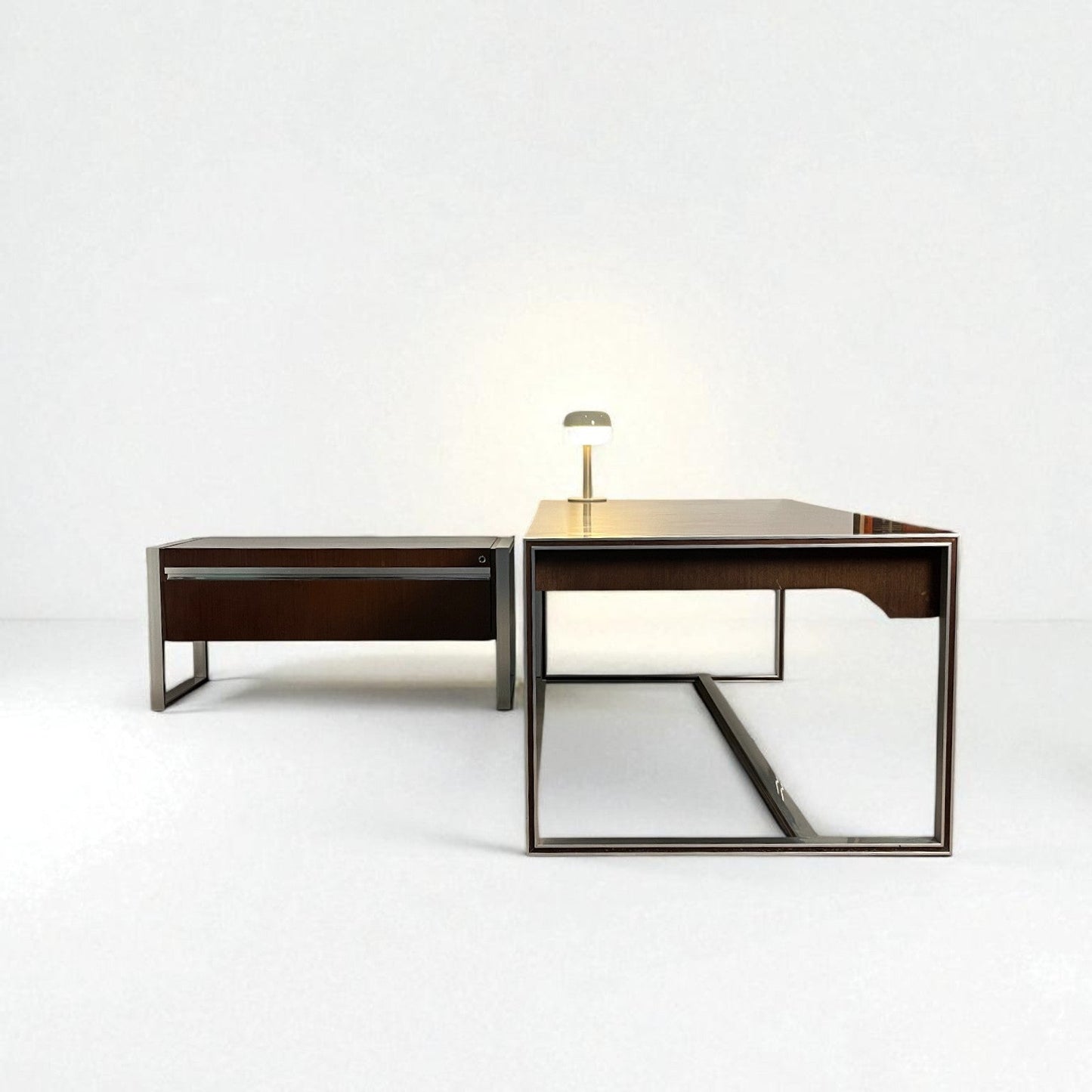 Set bureau ministre + secrétaire, Claude Gaillard pour Ligne Roset, 1970